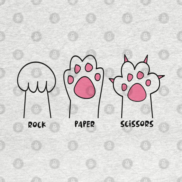 Rock Paper Scissors Hand Cute Paw by RetroPrideArts